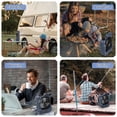 GVDV Camping Fan with LED Lights, 10400mAh Portable Battery Operated Desk Fan for Travel, Hiking, Fishing, Picnic