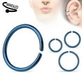 thumbnail image 3 of Seamless Piercing  Rings Bendable Anodized Steel Multiple Colors 20G 18G 16G, 3 of 9
