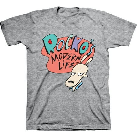 Mens Nickelodeon 90s Throwback Shirt - Retro Nick Group tee - Classic Nick Graphic T-Shirt (Athletic Heather, Medium)