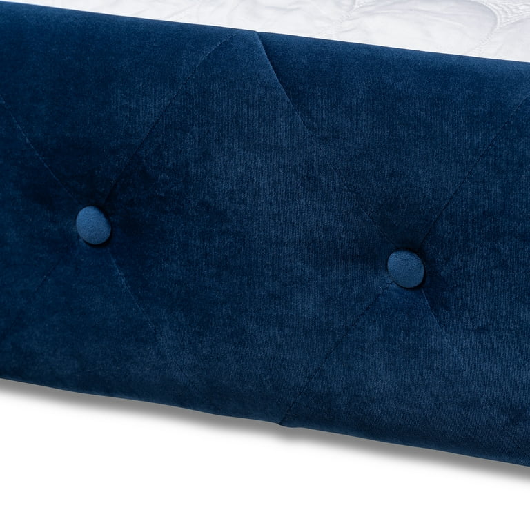 Baxton studio amaya modern and contemporary velvet fabric upholstered size daybed with trundle deals