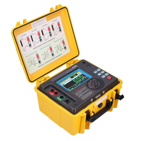 

Insulation Resistance Tester Super Range Humanized Design - Inner Cover Is Marked With A Wiring Diagram Insulation Tester For Industrial Manufacturing AU Plug 100-240V EU Plug