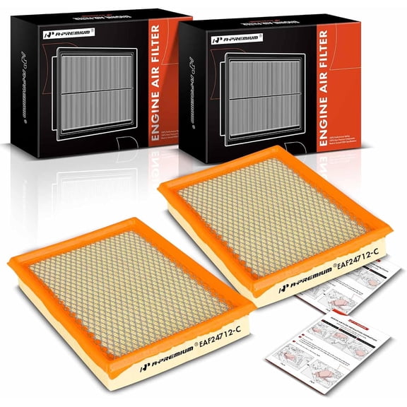 A-Premium 2-PC Engine Air Filter Compatible with Ford Taurus 1996-1999, Tempo 1992-1994 & Mercury Sable 1996-1999 3.0L, Topaz 1992-1994, Replace# F6DZ9601B, E6DZ9601B