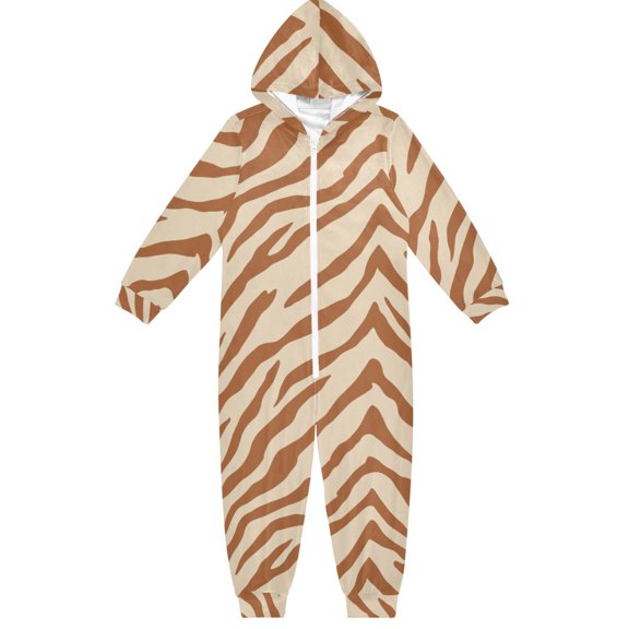 Textured Boys & Girls Hooded One-Piece Pajamas Warm Crystal velvet Hooded Long Sleeve Loungewear Jumpsuit Unisex