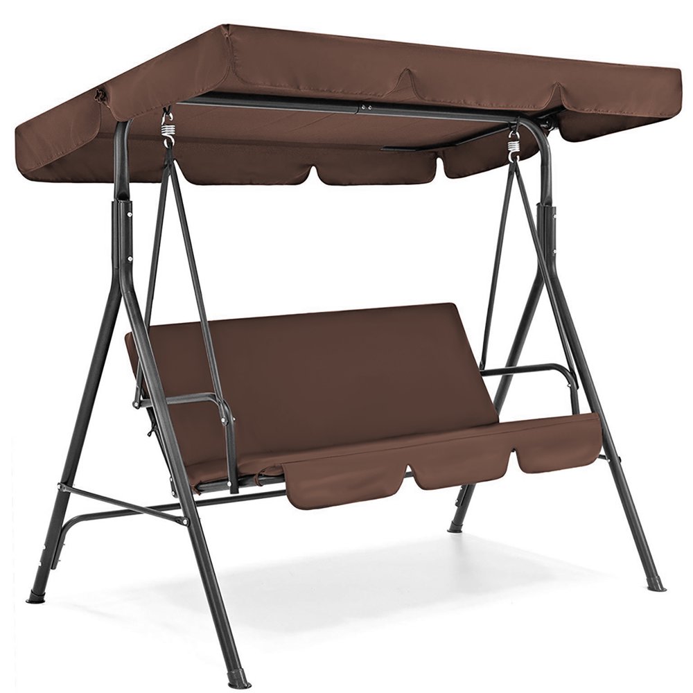 Patio Swing Cover Set Waterproof Swing Canopy Seat Top Cover + Swing