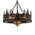 thumbnail image 2 of Meyda 125745 45 in. Tall Pines with Fan Light Chandel-Air, Oil Rubbed Bronze & Silver Mica, 2 of 5