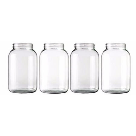 

One Gallon Wide Mouth Glass Jar-Set of 4
