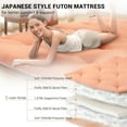 thumbnail image 3 of Huisuilinss Japanese Floor Mattress Futon Mattress,Thicken Tatami Mat Sleeping Pad Foldable Roll Up Mattress Boys Girls Dormitory Mattress Pad Kids Floor Lounger Pillow Bed For Dorm Apartment, 3 of 6