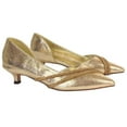 thumbnail image 4 of XY London Womens Kirsty Rhinestone Kitten Heel Court Pumps, 4 of 5