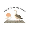 thumbnail image 2 of Funny Goose T-Shirt Duck Shirt. What if I'm Silly Enough. Meme T-shirt Gift Idea. Trending Tee Tshirt. Bird Nerd Animal Graphic Memes Casual Cotton Menswear Black Classic Outfits White Top Collar, 2 of 7