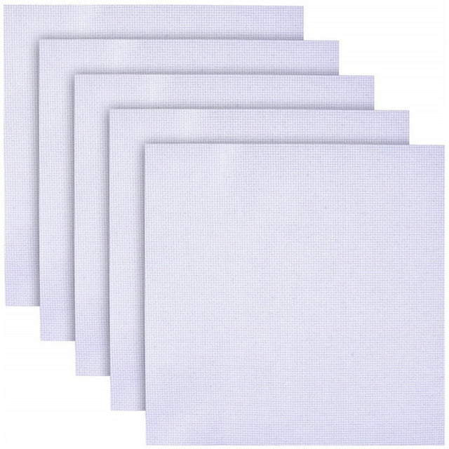 10PCS 11CT Counted Cross-Stitch Embroidered Plain Cloth Handmade Needlework Aida Fabric for DIY Use White