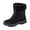 Black, variant on Women's Winter Snow Boots Waterproof Insulated Mid Calf Booties Lace up Fleece Warm Outdoor Shoes for Walking Hiking Black 10