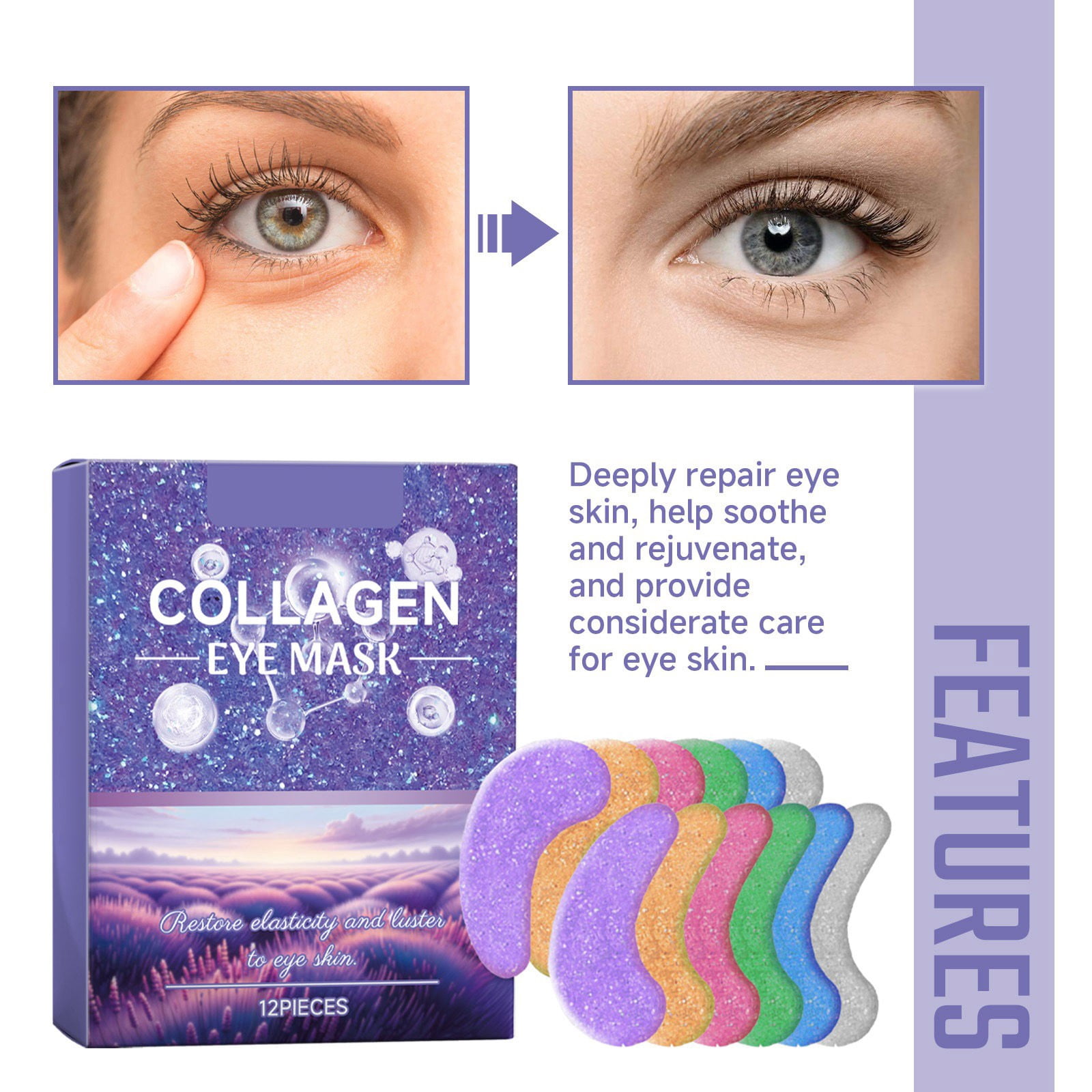 Mens Self Care under Eye Plumper Eye Cold Compress for Puffy Eyes under Eye J1 Jelly Pack Moist Heat Eye Compress for Dry Eyes Plumping Eye Dark Eye Face Products Eye Tape for Hooded