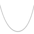 thumbnail image 2 of 14K White Gold Singapore Chain Necklace 20 inch 1 mm with Spring Ring Clasp, 2 of 4