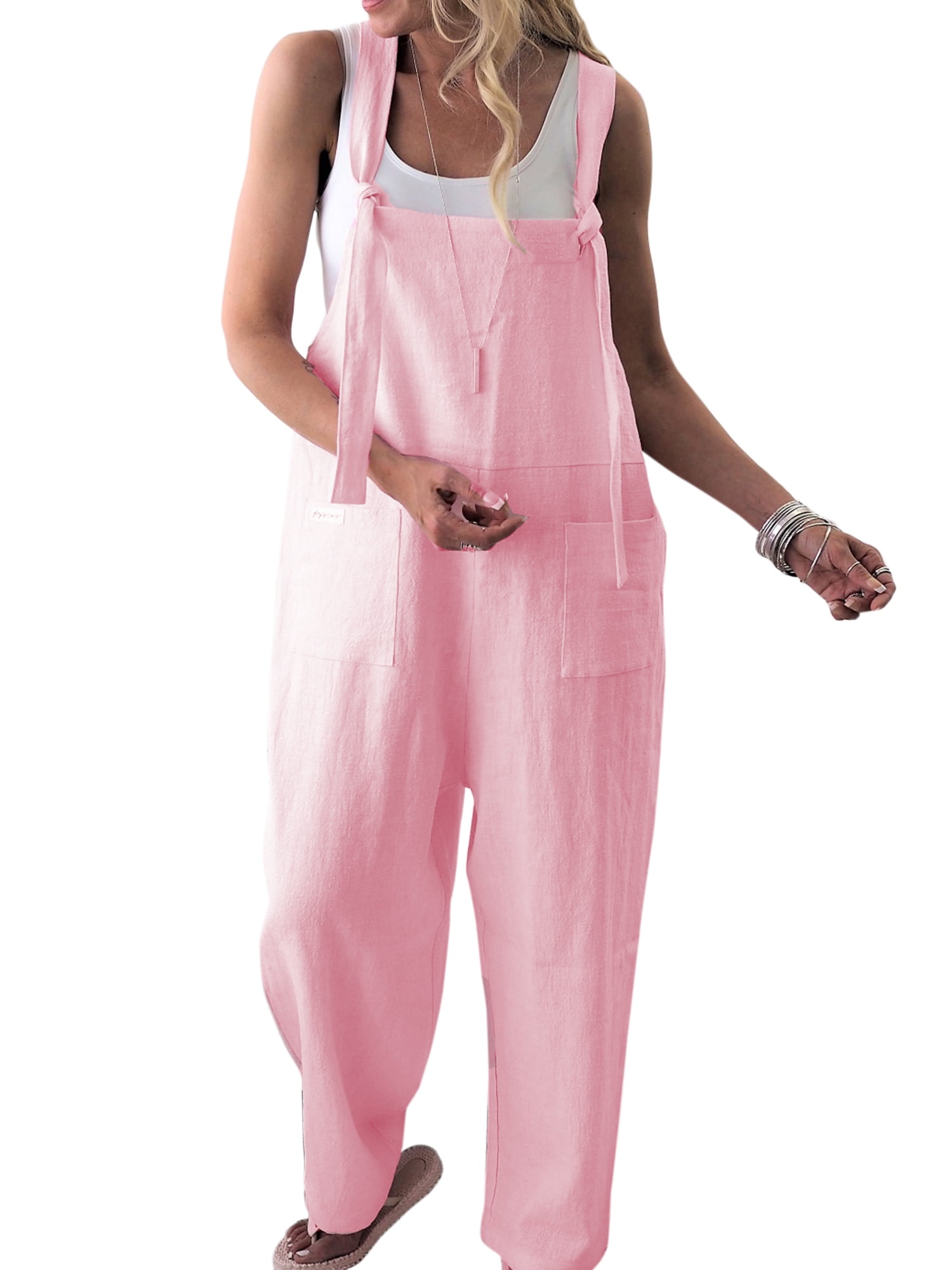 baggy linen dungarees