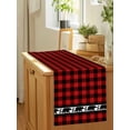 Christmas Red Black Buffalo Checker Table Runner 72 Inch Long Bear ...