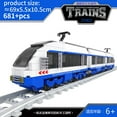 thumbnail image 3 of City Train Set Steam Bullet Vehicle Cargo Railway Station Model Building Blocks Brick Tracks Rail No Motor Kits Carriage Kid Toy, 3 of 9