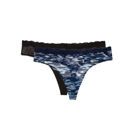 

Smart & Sexy Women s Lace Trim Thong Panty 2-pack Style-SA1376