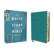 Niv, Quest Study Bible, Personal Size, Leathersoft, Teal, Thumb Indexed, Comfort Print: The Only Q and A Study Bible (Other)