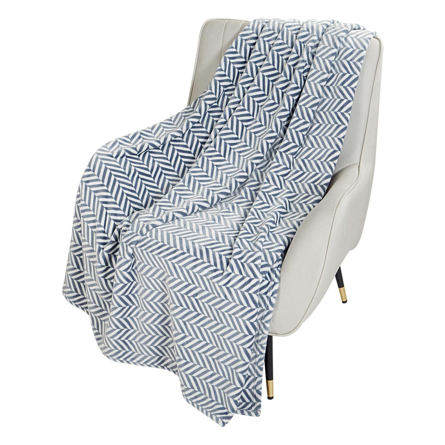 Jeté en peluche luxueuse HOMETRENDS 127 cm x 152 cm, microfibre