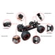 thumbnail image 3 of Carro de control remoto Coche de control remoto 1/16 2.4GHz Alta velocidad 40 km / h Todo terreno Camiones todoterreno 4WD Escala completa Carreras Escalada Coche Regalos para niños Adultos 2 Batería Eccomum Carro de control remoto, 3 of 7