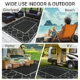 thumbnail image 5 of DEORAB Outdoor Rugs Waterproof Plastic Straw Mat 8'x10' Reversible for RV Patio Deck Beach black & Gray, 5 of 5