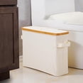 thumbnail image 3 of Panier de Rangement pour Papier Hygiénique avec Couvercle et Poignée Boîte de Rangement pour Toilette pour 12 Rouleaux, 3 of 9