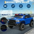 thumbnail image 2 of Eastvita 12V Licensed RAM Electric Pickup Truck for Kids, Dual Motor, Remote, LED, Music, Storage, 2 of 7