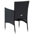 thumbnail image 5 of vidaXL 3 Piece Garden Dining Set with Cushions Poly Rattan Black, 5 of 5