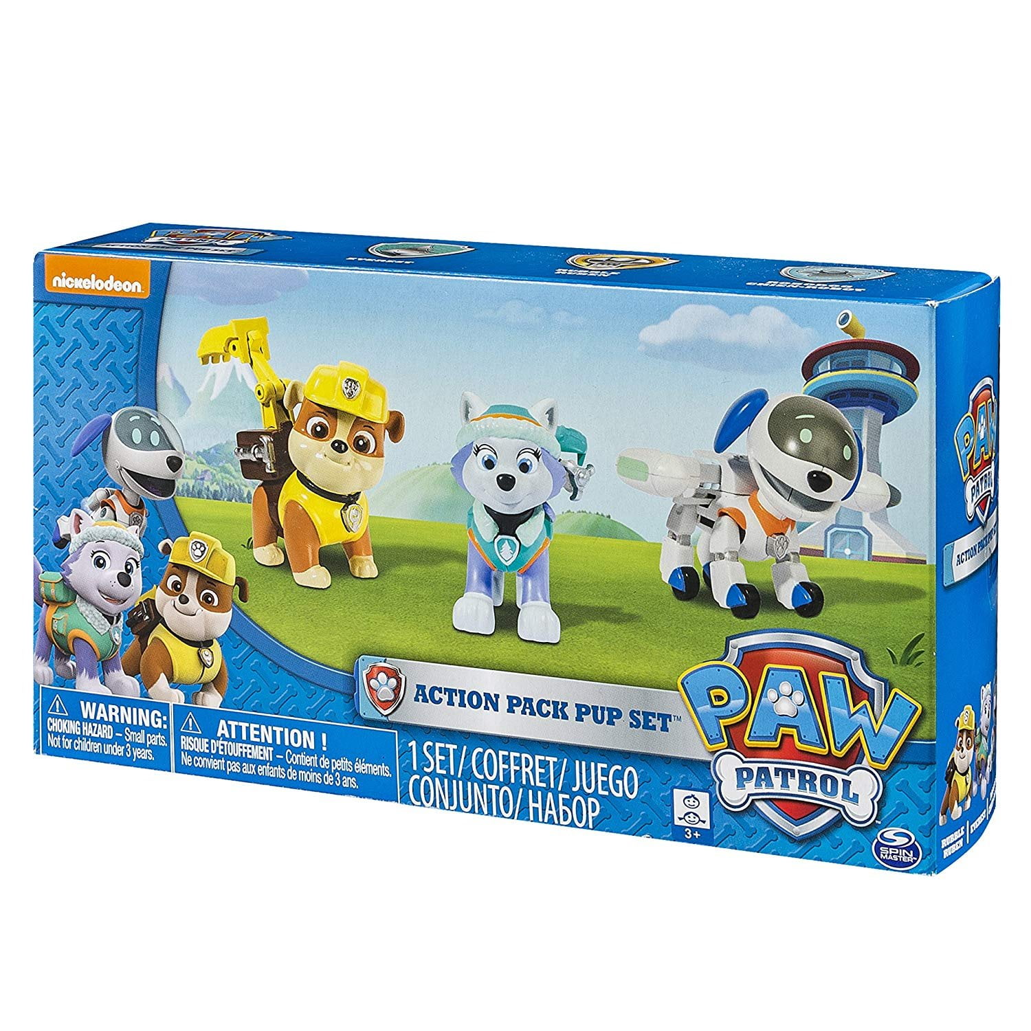 PATRULLA CANINA FIGURA Y PLACA ACTION PACK - Din y Don