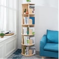 thumbnail image 1 of Wooden Rotating Bookshelf Display Floor Standing Bookcase Storage Rack for Kids&amp;Adults Multi-Functional Bookshelf Organizer, 1 of 4