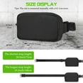 thumbnail image 6 of MoKo Fanny Packs for Women Men, Mini Belt Bag with Adjustable Strap, Small Nylon Crossbody Bag, Black, 6 of 7
