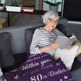 thumbnail image 2 of 80th Birthday Gifts for Women Men, 80 Year Old Birthday Gifts for Men Women, Best Gifts for 80 Year Old Woman, Gifts for 80 Year Old Man‘s Birthday, 80th Birthday Decorations Blanket 60‘‘x 50‘‘, 2 of 6