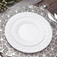 thumbnail image 2 of Efavormart Set of 10 - 7" White Round Disposable Plastic Salad Dessert Plates With Basketweave Rim for Weddings, Birthdays, Parties, Gathering, Graduation Ceremonies, Special Events, 2 of 10