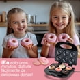thumbnail image 3 of Aigostar Mini Máquina Eléctrica para Hacer Donuts, con Doble Indicador LED, Placa Antiadherente, Capacidad para 6 Donuts, Ideal para Niños para Preparar Desayunos, Bocadillos y Postres, 3 of 7