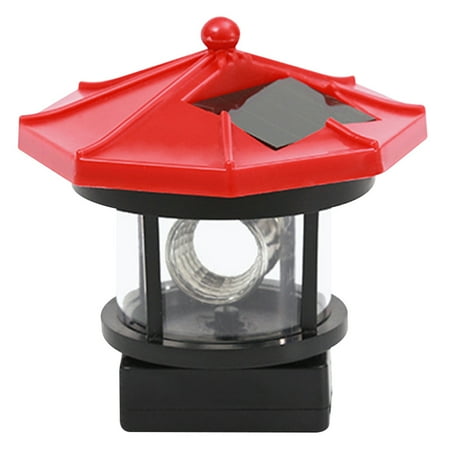 

LED Solar Powered Lighthouse Rotating Lamp Waterproof Landscape Lights for Garden Yard Outdoor Decor