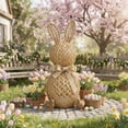 thumbnail image 3 of Wicker Easter Bunny, Rattan Bunny Outdoor Woven Wicker, Rabbit Easter Porch Decor, Spring Decoration Easter Decoration (8in), 3 of 9