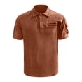 thumbnail image 4 of Sngxgn Men's Cotton Polo Short Sleeve T-Shirt(Brown,XL), 4 of 5