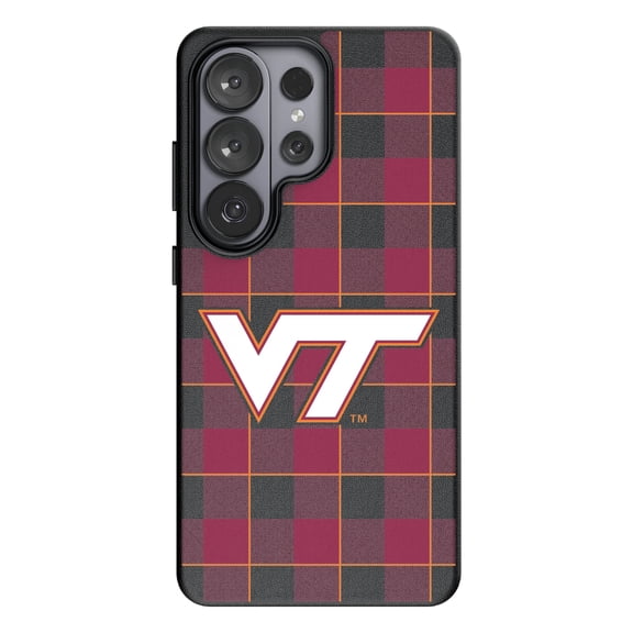 Keyscaper Virginia Tech Hokies Plaid Galaxy Magnetic Bump Case