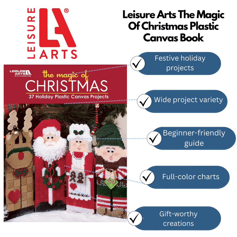 leisure-arts-magic-of-christmas-plastic-canvas-book-and-patterns-pattern-with-plastic-canvas-projects-craft-designs-home-d-cor-and-diy-plastic-canvas-ideas-walmart-com