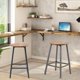 thumbnail image 1 of Sillas de comedor Set 2 Retro Industrial Asiento Redondo 40*40cm Base Acero para Cocina Bares Cafeterías Apartamentos Pequeños, Vintage, 1 of 5