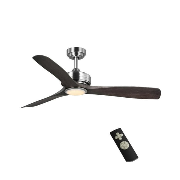 Home Decorator Bayshire 52 Led Indoor Outdoor Brushed Nickel Ceiling Fan Com - Home Decorators Collection Ceiling Fans With Lights