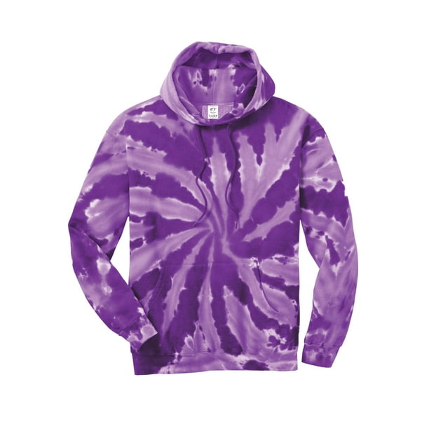Gravity Threads Mens Tie-Dye Pullover Hoodie Sweater - Purple - 3X-Large 