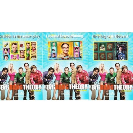3 Big Bang Theory Slot Machine 2015 SDCC 4×6 promo stickers