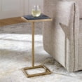 thumbnail image 5 of Uttermost Contemporary Metal Accent Table with Marble Top in Gold/Black, 5 of 5