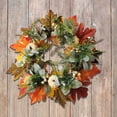 thumbnail image 4 of Autumn Harvest Wreath with Pumpkins and Maple Leaves 24 Inch Fall Decor for Front Door, Thanksgiving, Indoor/Outdoor Use, 4 of 5