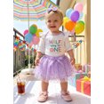 thumbnail image 3 of Cjfdfy Newborn Baby Girl Birthday Outfit Long Sleeve Romper,Tulle Skirt,Headband Set Neaswborn Fall Clothes Cute Half Way To One Print Letter 1/2 Birthday Girl Outfits, 3 of 9