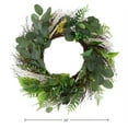 thumbnail image 3 of Pure Garden 22-Inch Artificial Sweet Anne Eucalyptus Wreath for Home Décor, 3 of 4