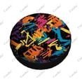 thumbnail image 5 of Motif Graffiti Coloré Polyester Roue de Rechange Universelle pour Remorque RV SUV Camion Campeur, 5 of 5