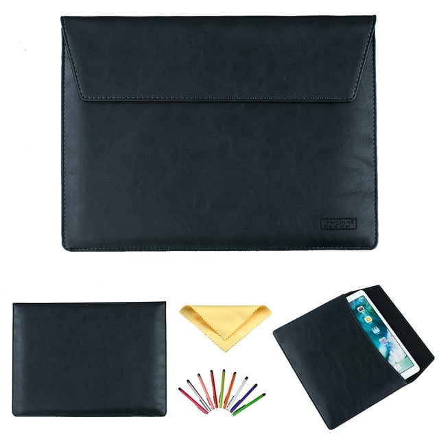 Soft PU Leather Sleeve Case Bag For 13 - 13.3 Inch Laptop/ Notebook/ MacBook/ Ultrabook/ Chromebook Computers (Apple/ Acer/ Asus/ Dell/ Fujitsu/ Lenovo/ HP/ Samsung/ Sony/ Toshiba etc), Black