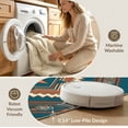 thumbnail image 5 of ODIKA 8'x10' Washable Area Rug Non-Slip Chair-Friendly Mat Farmhouse Boho Southwestern Round Runway Themed Hooks Cowboy Refined Structured for Dining Room, Large Office, Lounge, 5 of 7